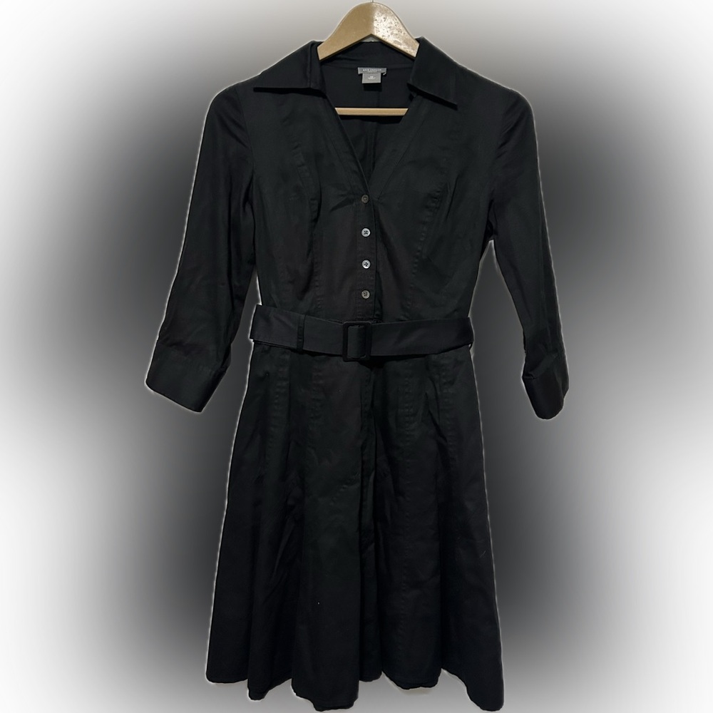 Ann Taylor Petite Belted Shirtdress-Size 0P